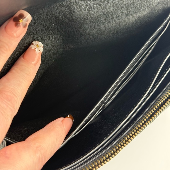 Coach 1941 Foldover Chain Clutch Crossbody Quilted Striped 27091 - Picture 11 of 16